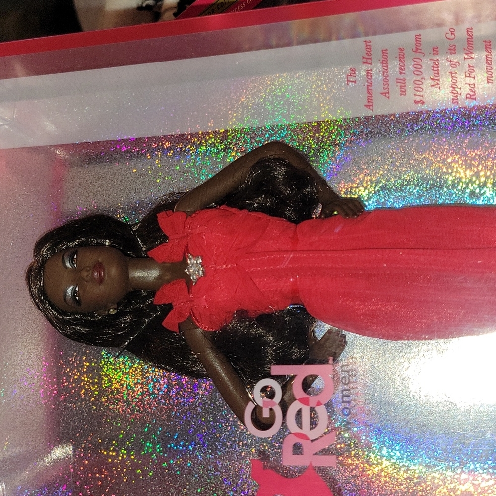 Go Red for Women Barbie American Heart Association Doll African American 2007